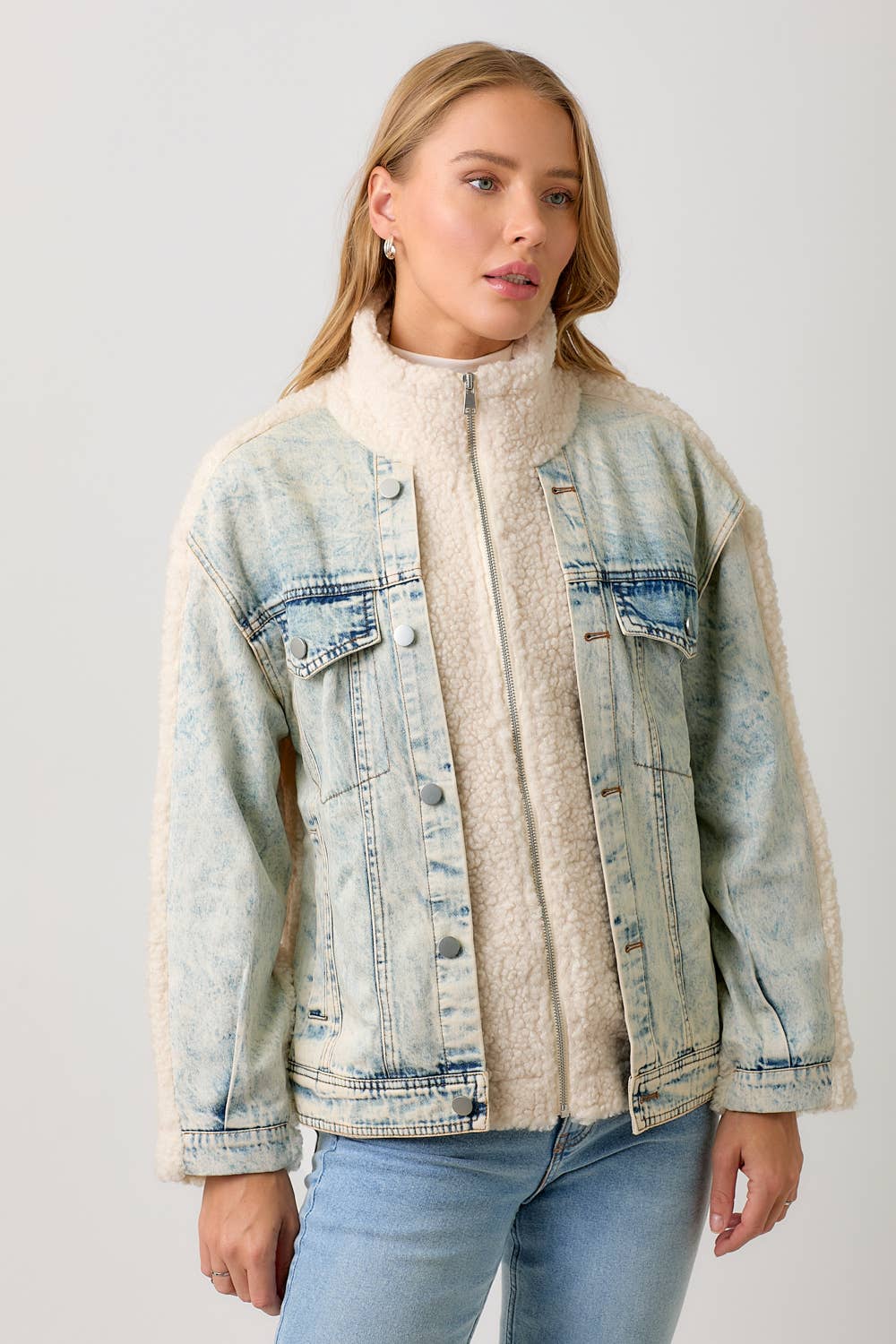 Denim Sherpa Jacket