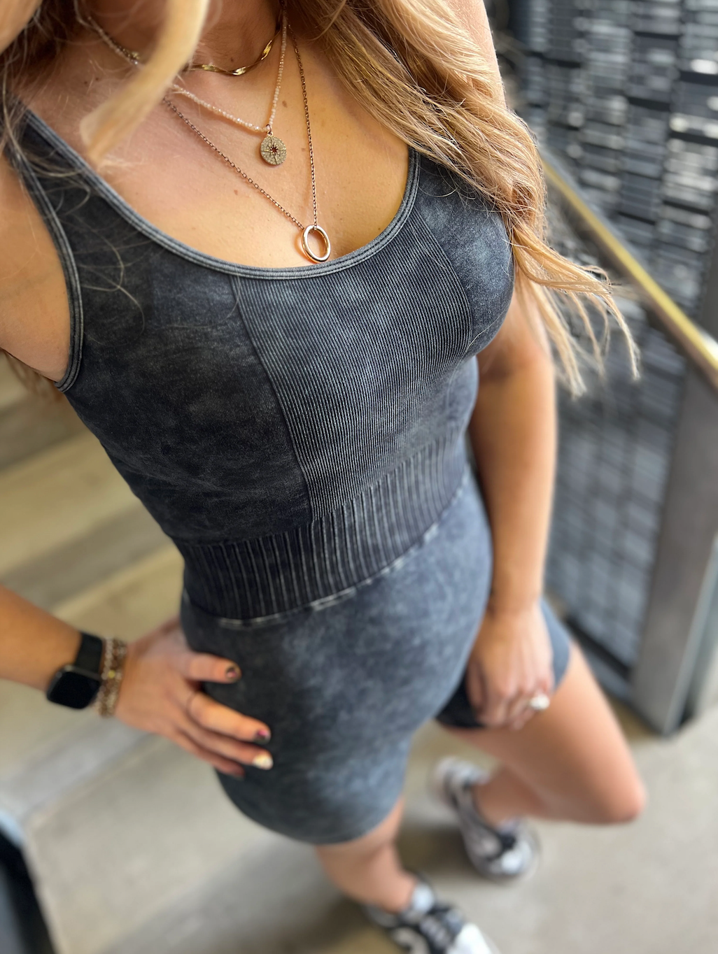 VINYASA ROMPER VINTAGE BLACK