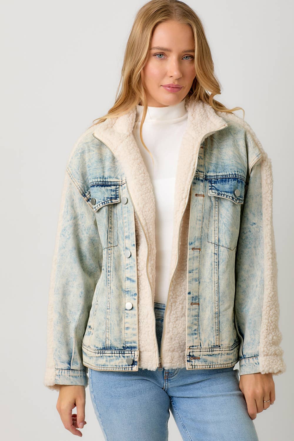 Denim Sherpa Jacket