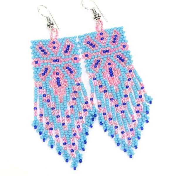 COTTON CANDY SEED BEAD EARRINGS