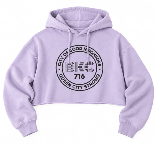 LILAC BKC CROP HOODIE