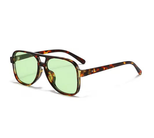 HEART CHAKRA GREEN TORTOISE AVIATORS