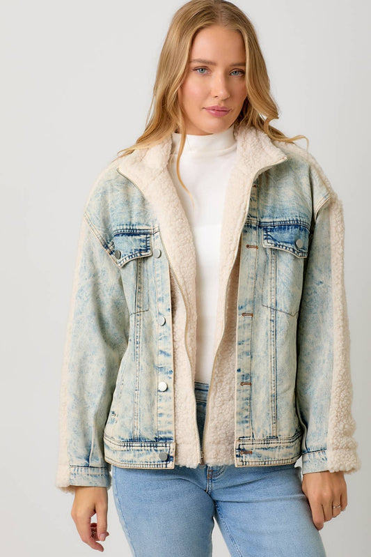 Denim Sherpa Jacket