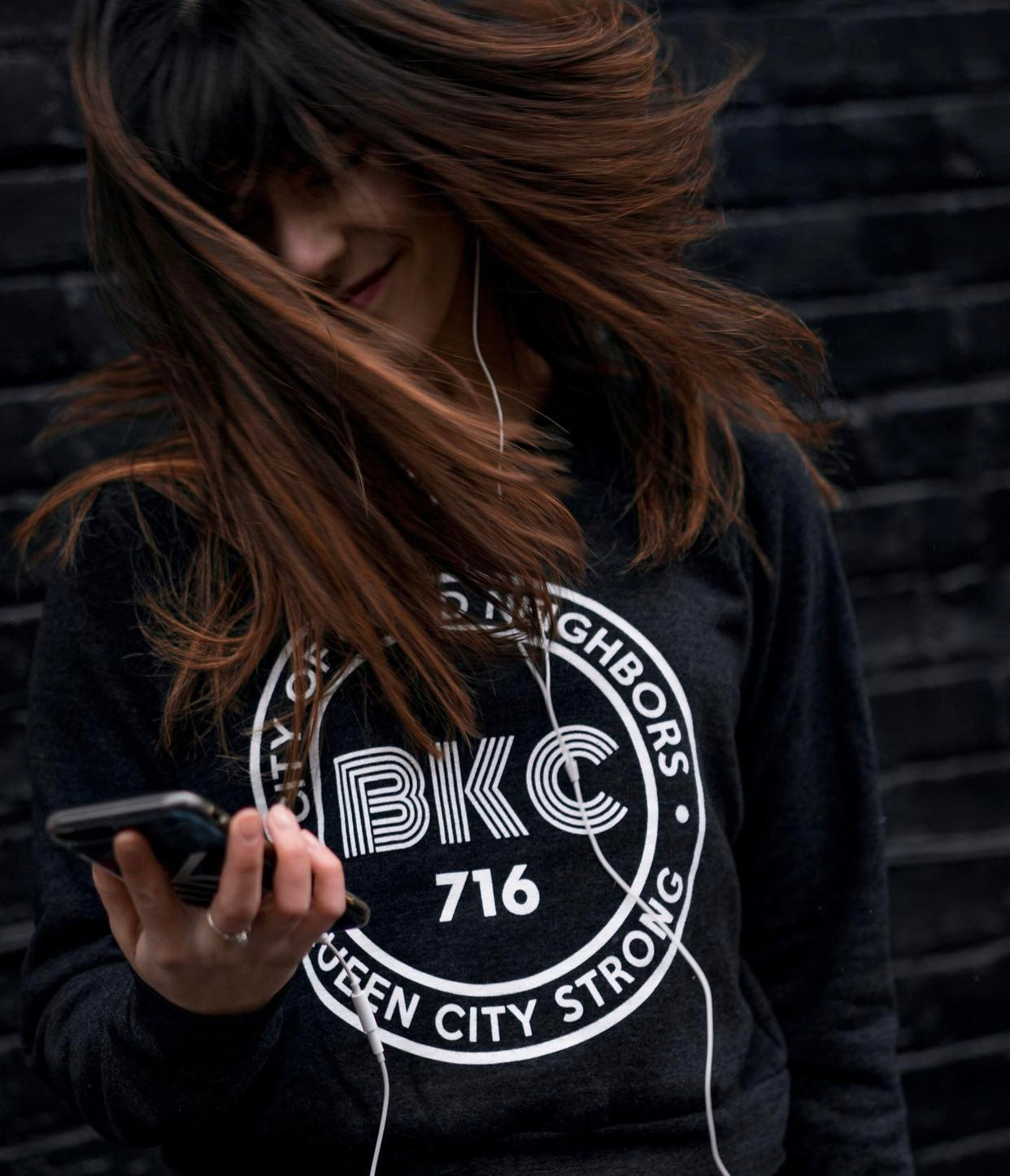 SOFTEST CREW WHITE ON BLACK